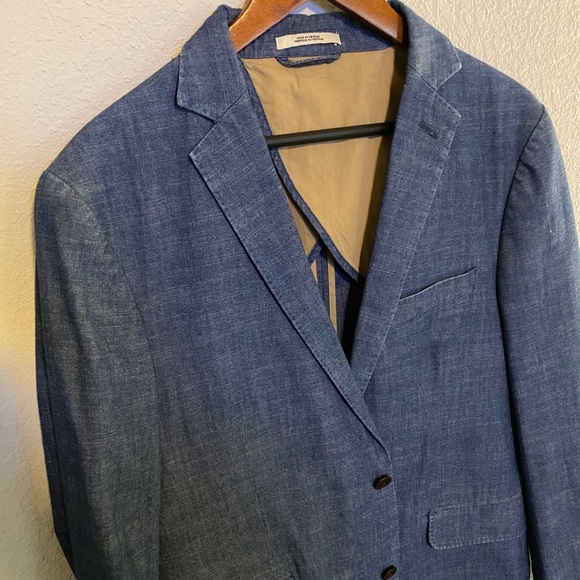 Men’s Lands’ End Denim Style Blazer - Picture 8 of 10